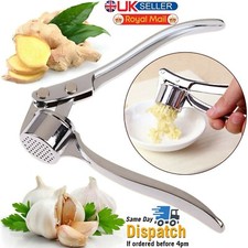 HEAVY DUTY STAINLESS STEEL GARLIC SQUEEZER PRESS CRUSHER REMOVABLE KITCHEN TOOL