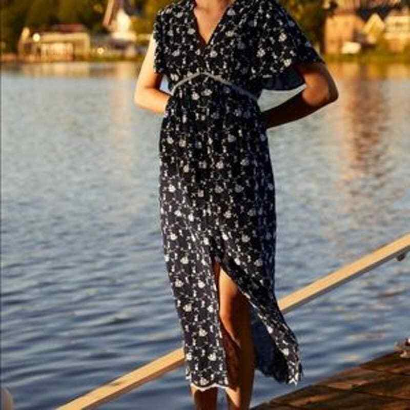 Zara Embroidered Midi Dress. New. Size S. | eBay