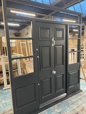 Traditional Meranti 6 panel Front Door with sidelights! Made to measure! Bespoke