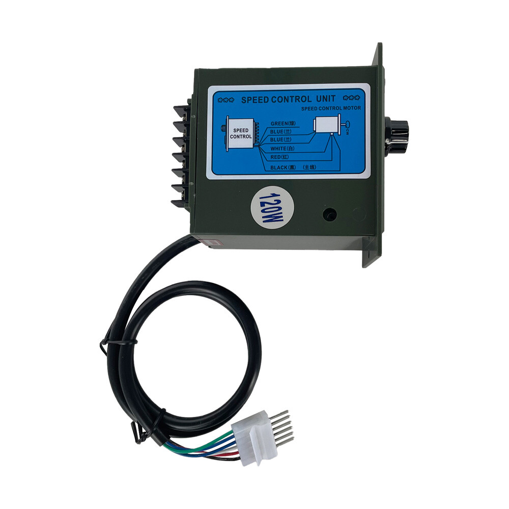 AC 110V 120W Gear Motor Speed Controller Reversible Regulator Switch 6Pin CW/CCW