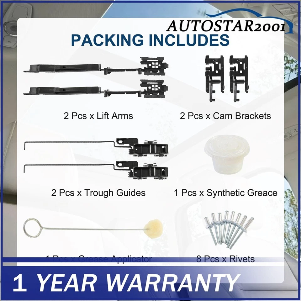 Sunroof Repair Kit For Ford 2000-2014 F150 F250 F350 F450 Raptor Expedition NEW - Image 4 of 4