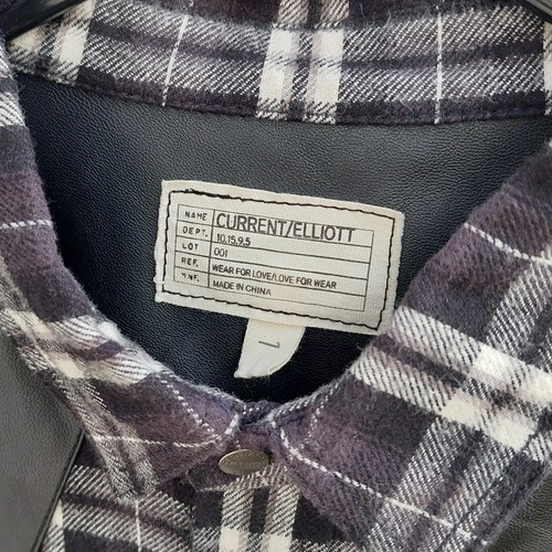 Current/Elliott The Western Houston Plaid Button Up Shirt. Women's Sz 1 - Picture 5 of 6