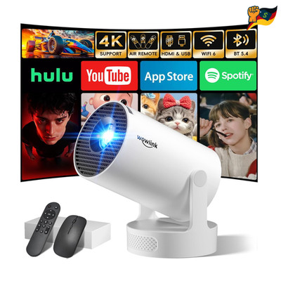 Wowlink W210 4K Mini Projektor WiFi 6 Bluetooth 5.4 10