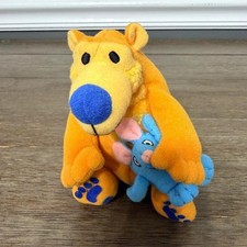 Vintage 1999 Mattel Bear in the Big Blue House Holding Tutter Plush
