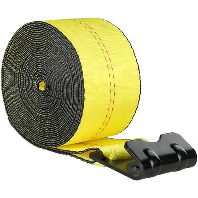 Uimoso Truck Winch Straps 4''x40' with Flat Hook for Towing, 10 Pack, Yellow
