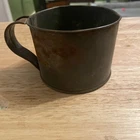 Antique Old US Indian War Tin Metal Field Cup Mug . With Etching. Rare!!!