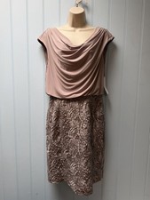 Adrianna Papell Short Sleeve Back Zip Lined Dress Size 10