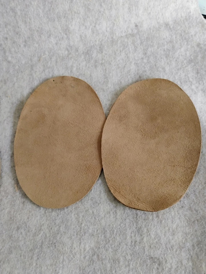 Vintage Brown Suede Sew-On Elbow Patches 6.5 Inches Lot of 4 - Image 3 of 4