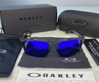 NEW Oakley Style Holbrook Sunglasses Gray Frame Blue Polarized Lens