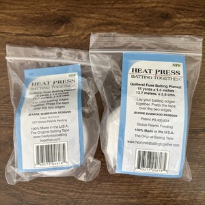 Heat Press Batting Together 2 Packs