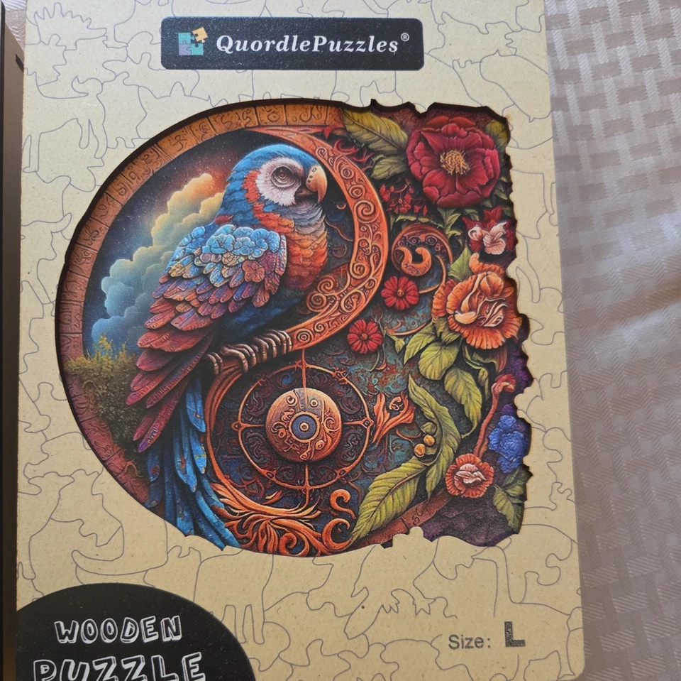 Quordle Puzzles set of 3 Birds Large Wooden Pieces Multicolor Jigsaw Complete - Image 4 of 4