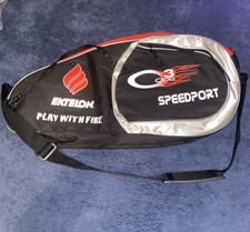 Ektelon Speedport Racquetball Bag Black Red Silver Double Sided Duffle Shoulder