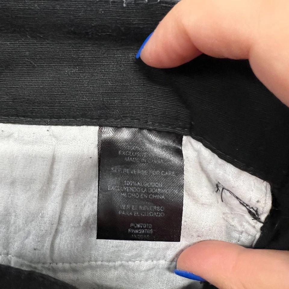 Pantalones Cortos London Fog Hombres 34 Negros Verano Informales Bolsillos de Viaje Botón Carga Foto 2 de 4