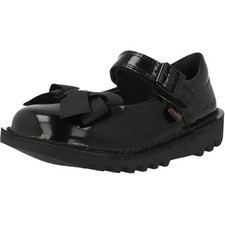 Kickers Kick MJ Bow Black Patent Mary Jane Shoes