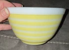 Pyrex Vintage 401 Yellow Rainbow Stripe Mixing Bowl 1.5 Pints Rare Set Beautiful