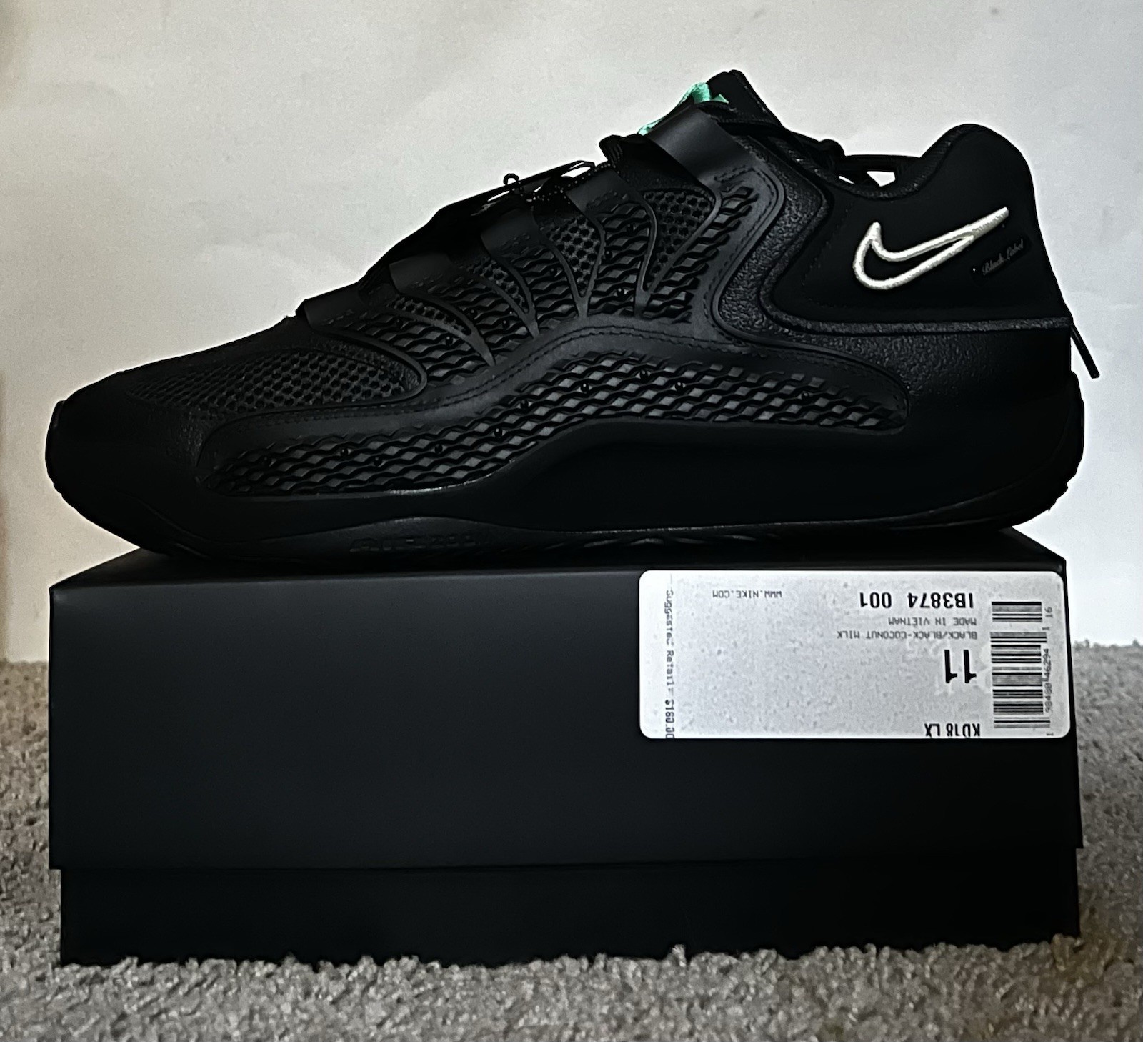Size 11M- Nike KD 18 Black Label Pack IB3874-001 Limited 1 of 1988