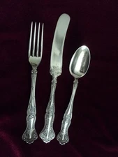Silverplate Flatware Lot of 3 pc Youth Feeding Set 1847 Rogers Vintage 1904