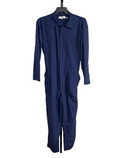 Toptie mens coveralls uniform suit NAVY mechanic work pants shirt LARGE EUC A4