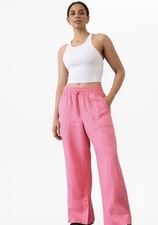 Athleta Women  s Retreat Linen High Rise Wide Leg Pants Pink Size XS