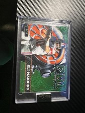 Wild Card QB1 On the Clock Eli Manning Football Serial Numbered 9/18 2021