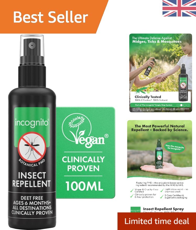 Incognito Mosquito Repellent Spray Natural DEET Free 100ml - Image 5