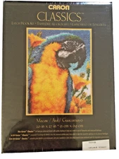 Latch Hook Kit Macaw Carron Classics 20" x 27" Brand New Factory Sealed