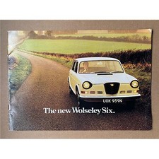 WOLSELEY SIX BROCHURE 1975 Colour booklet (landcrab) UK