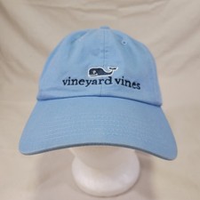 Vineyard Vines Light Blue Hook  Loop Back Baseball Cap Hat Whale Logo