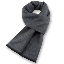 Men Classic Solid Winter Scarf - Warm Soft Cashmere Feel Wrap Scarves Dark Gray