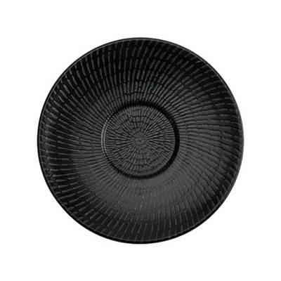 Oneida L6250000500 Luzerne Urban Black 5.875'' Porcelain Saucer - 4 Doz