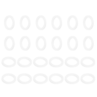 #ad 24Pcs Flat Washers 22mm OD 16mm ID 2mm Thick Sealing Flange Gasket White $14.13