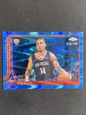 Micah Peavy 2025-26 Topps Chrome RayWave Blue Refractor Base RC /150 #291