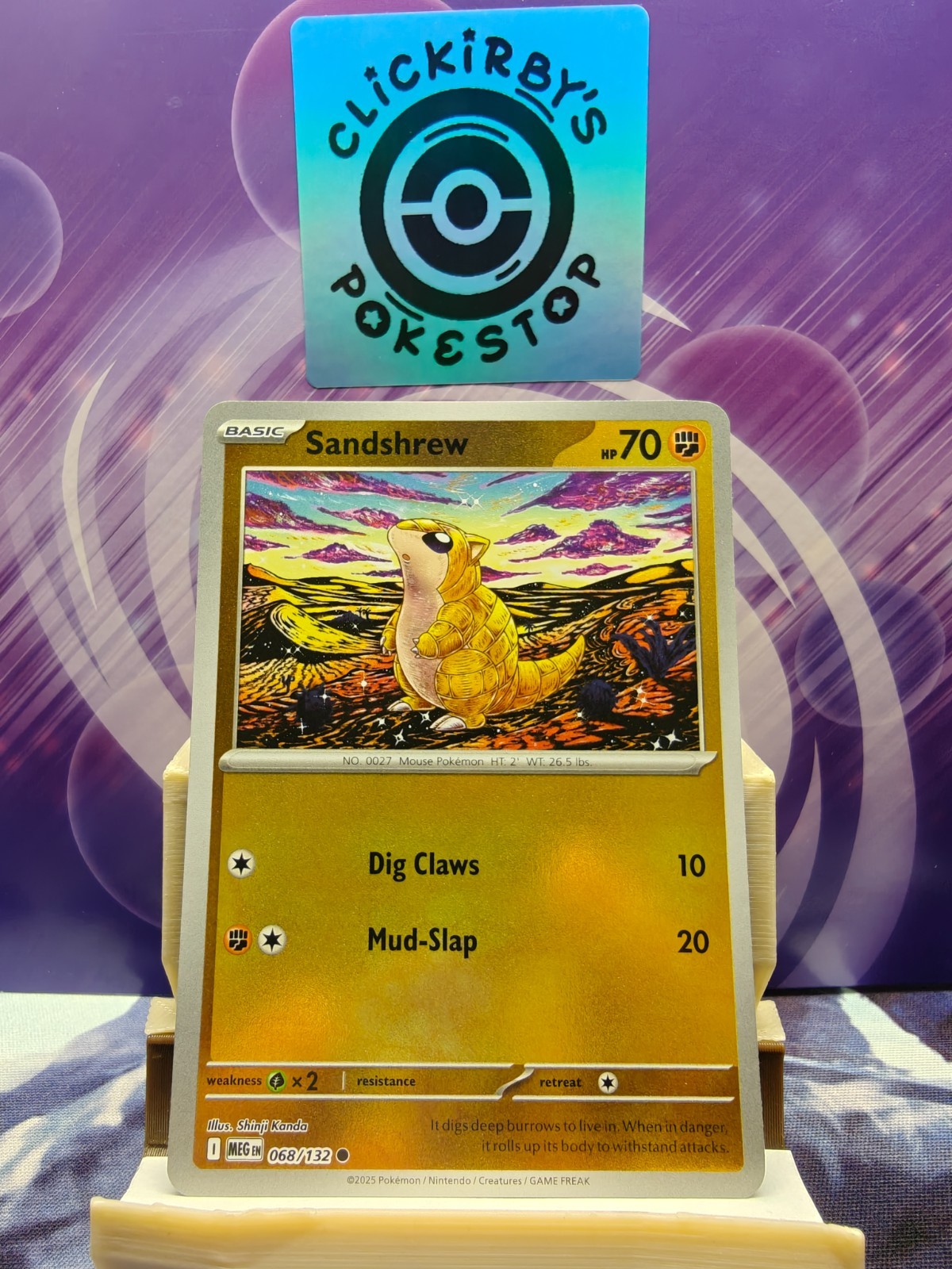 Sandshrew 068/132 ME01: Mega Evolution [MEG] - Reverse Holo Common Near Mint EN