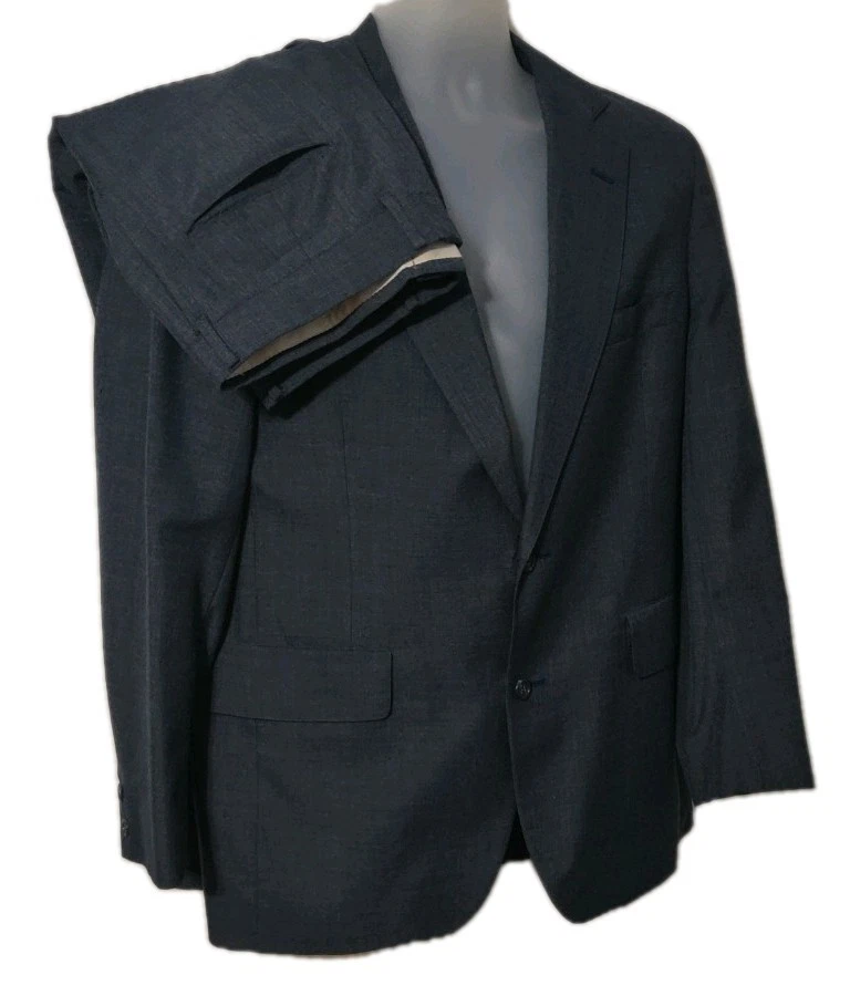 Brooks Brothers 346 Gray 2-Piece Suit 42R Jacket 34x29 Pants 2-Button Notch - Image 2 of 4