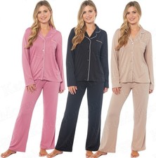 Kate Morgan Ladies Soft Cozy Lightweight Button up Pyjama Set  NEW Stock