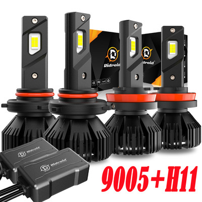 RIDROID 9005+H11 LED Headlight Combo Kit Lights Bulb High + Low Beam 6000k White