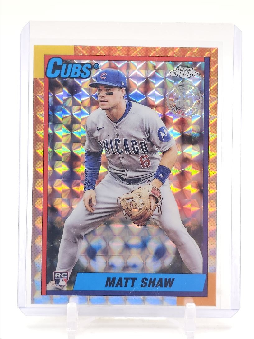 MATT SHAW 2025 TOPPS CHROME UPDATE ROOKIE 1990 35TH GEOMETRIC RC Q4193