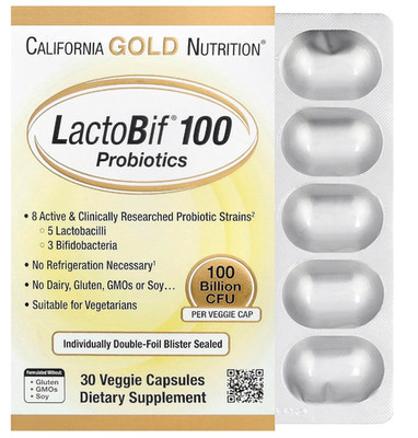 California Gold LactoBif Probiotics 100B CFU 30 Caps Blister EXP 09/27