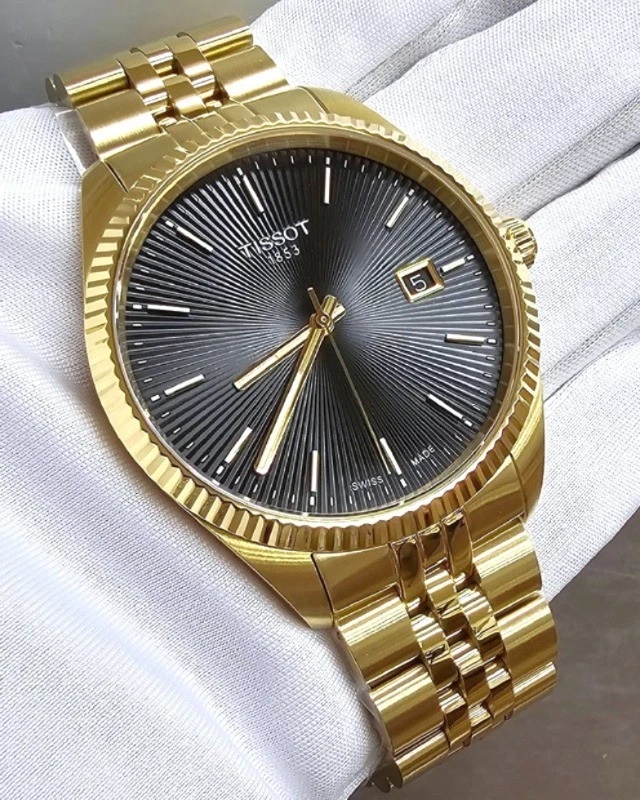 Reloj para hombre TISSOT Ballade cuarzo 40 mm esfera negra oro PVD T156.410.33.051.00