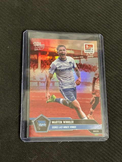 Topps Now Hertha BSC Marten Winkler /5 Numbered Red Card 144 Bundesliga 2025/26