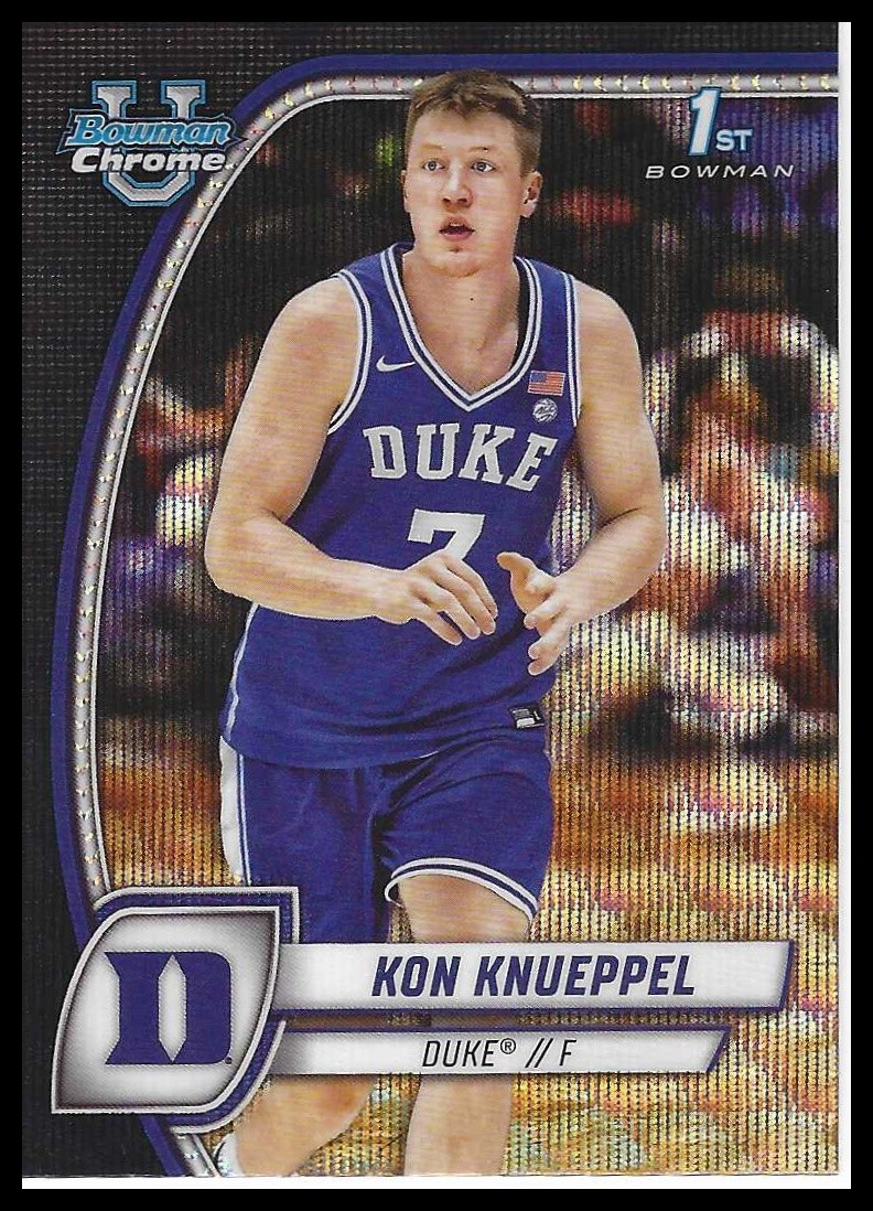 2024-25 Bowman University Chrome #48 Kon Knueppel Black Wave Refractor