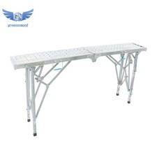 1.8m Folding Scaffolding, Adjustable Lift Height Work Platform Scaffold Portable