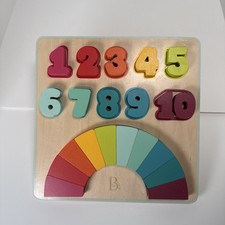 B. toys Wooden Number Puzzle Counting Rainbow