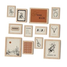 Western Wall Decor, Retro Southwest Wall Art, 10L" x 8W" Wooden Framed Framed