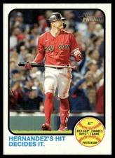 2022 Topps Heritage Hernandez's Hit Decides It Boston Red Sox #201