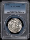 1943 P Half Dollars Liberty Walking PCGS MS-63