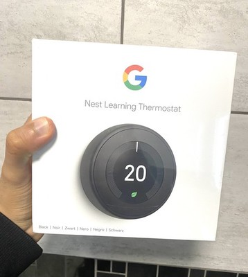 Google Nest Learning Thermostat 3. Generation T3029EX SCHWARZ NEU versiegelt 