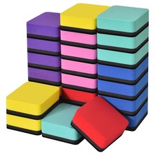 Dry Erase Erasers, 24 Pack Magnetic Whiteboard Erasers for Kids and Students,...