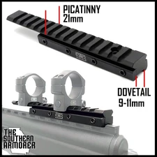 Crossbow Dove 3/8" to Picatinny Rail Adapter Converter Mount Rail Adapter 7/8" 