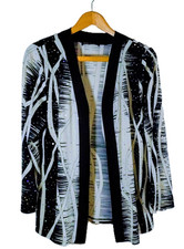  Abstract Artsy Sparkle Jacket  – Joella De Marco – Black Multi – Size UK Medium